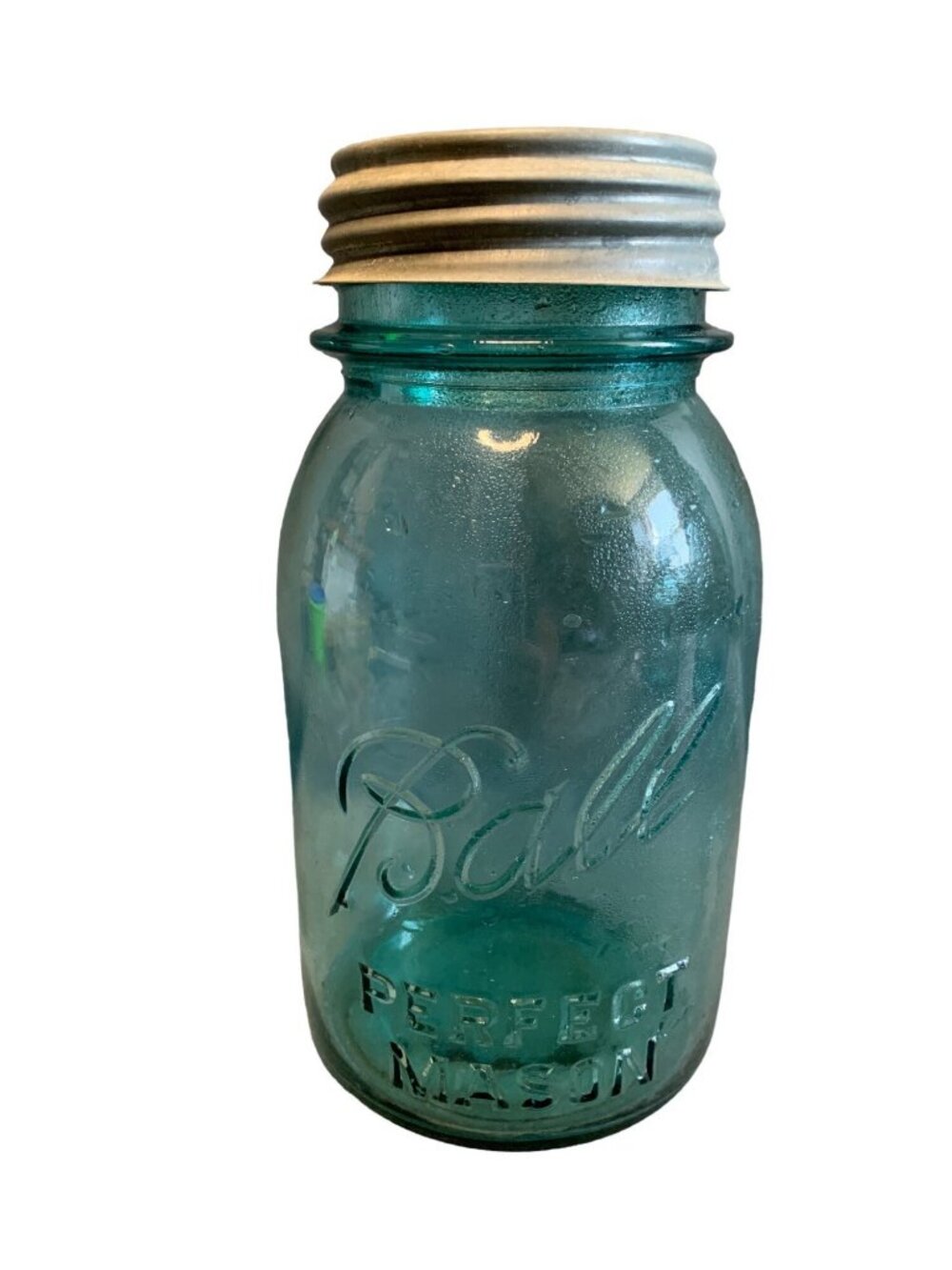 Blue Ball Perfect Mason Canning Jar Quart with Zinc Lid #8